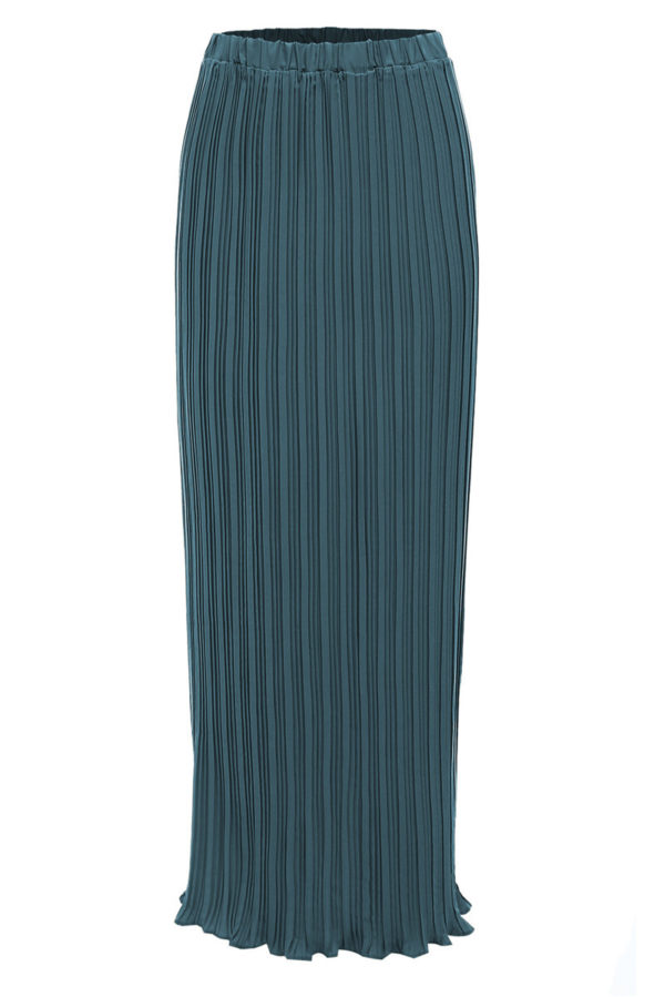 Chiffon Pleated Pencil Elastic Long Skirt