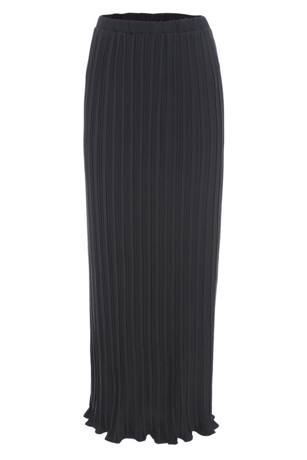 Chiffon Pleated Pencil Elastic Long Skirt