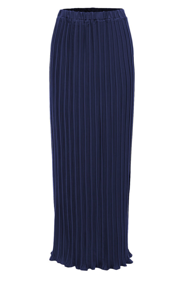 Chiffon Pleated Pencil Elastic Long Skirt