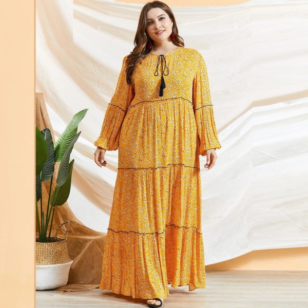 plus size lantern sleeve dress