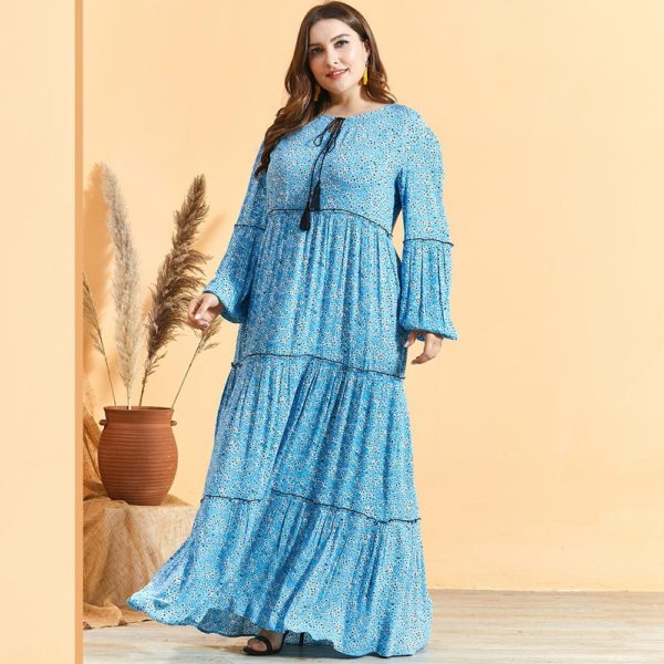plus size lantern sleeve dress