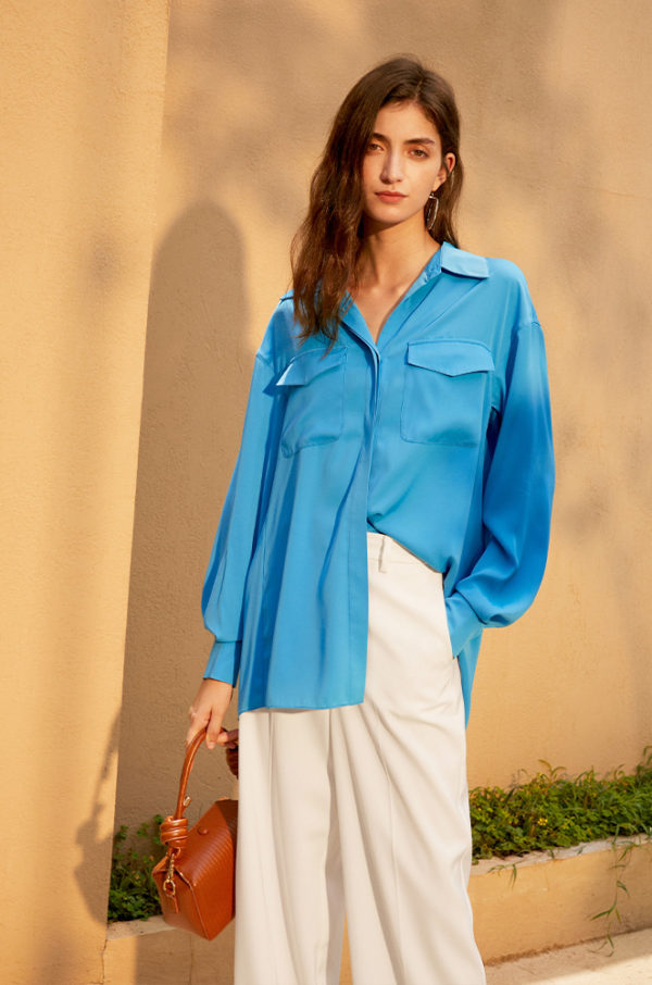 Classic Loose-Fit Button Down Blouse_6_featured