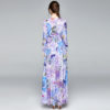  Floral Print Chiffon Summer Maxi Dress_1