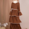 Layered Ruffle Summer Dress_4_Brown