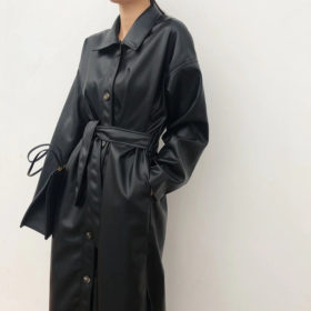 Leather Trench Coat – after MODA