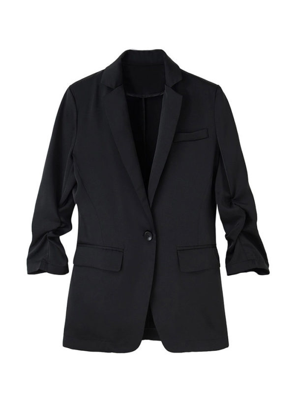 Silky Classic-Fit Blazer Jacket - Image 8