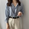 Spring Button Up Loose Long Sleeve Blouse_12