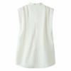 Vintage High Neck Sleeveless Blouse_8