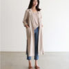 Women’s Lapel Neck Long Sleeve Linen Jacket-5