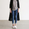 Women’s Lapel Neck Long Sleeve Linen Jacket-8