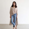 Women’s Lapel Neck Long Sleeve Linen Jacket-9