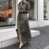 Ankle Length Linen Dress_5