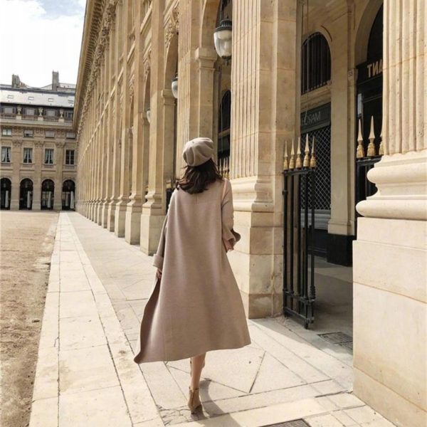 Creamy Mid-length Loose Cardigan Sweater - Image 6