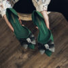 Elegant Frosted Chunky Jelly Heels for Women 6_Green