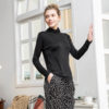 Long Sleeve Silky Turtleneck Blouse_20