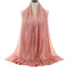 Natural wrinkle Chiffon Hijab_10_PeachPink_Style15