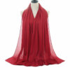 Natural wrinkle Chiffon Hijab_11_Maroon_Style6