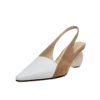 Pointed Toe Wooden Heel Shoes_12_White