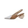 Pointed Toe Wooden Heel Shoes_14