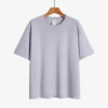 Round neck drop shoulder t-shirt_11_LightPurple