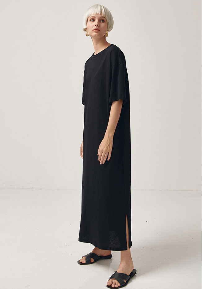 short sleeve maxi t shirt dress