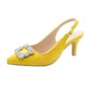 Women's Fashion Rhinestone High Heels Shoes_1_Yellow