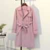 Womens Plus Size Pastel Trench Coat_10_Pink