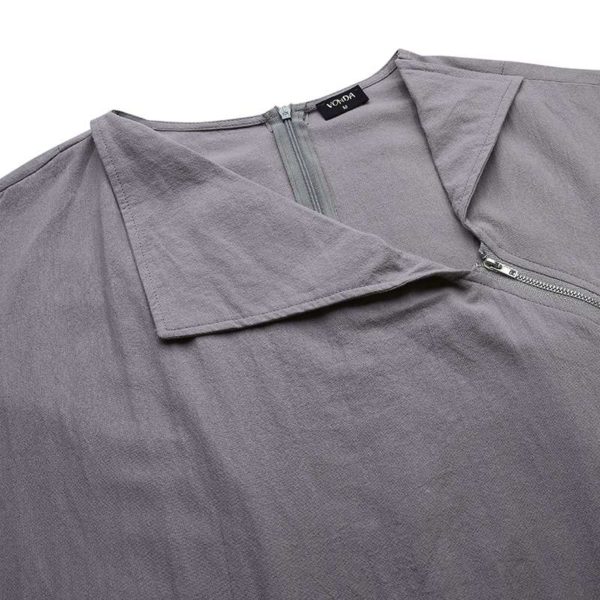 Asymmetrical Neck Midi Dress - Image 5