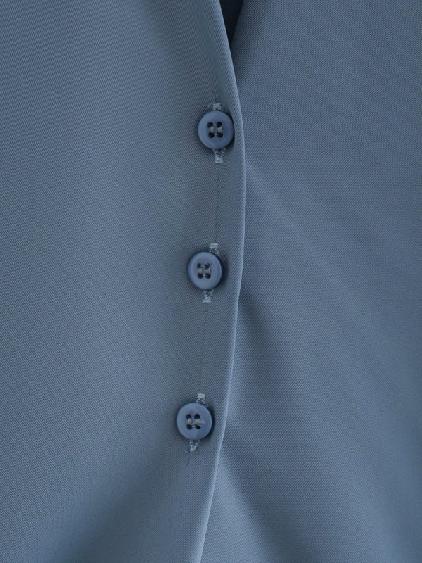 Evening Out Silky Icy Blue Shirt Dress - Image 11
