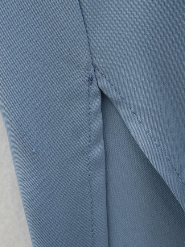 Evening Out Silky Icy Blue Shirt Dress - Image 6