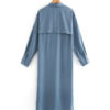 Evening Out Silky Icey Blue Shirt Dress_7