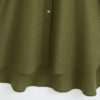 Green Single Pocket Long Sleeve Shirt Dress