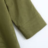 Green Single Pocket Long Sleeve Shirt Dress