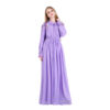 Modest Lavender Floral Embroidery Long Sleeve Gown_2