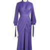 Multi-Layered Long Sleeve Party Maxi Dress-1