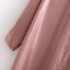 Pink Satin Long Sleeve Midi Shirt Dress_8