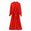 Red Midi Summer Dress_5
