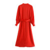 Red Summer Midi Dress