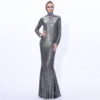 Long Sleeve Fishtail Sequin Maxi Dress