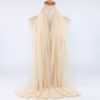 Pompom Chiffon Hijab_7_Cream
