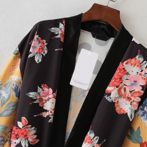 Floral Belted Kimono Cardigan – after MODA