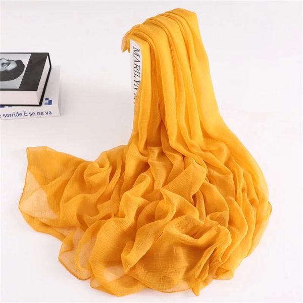 Spring Silky Hijab_2_Tumeric Yellow