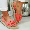 Woven Platform Sandals with Bow_2