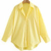 Cotton Candy Long Sleeve Button Down Blouse_Yellow_3