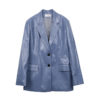 Faux Crocodile Leather Blazer_5_Blue Grey-main