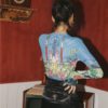 Fitted Print Sheer Mesh Top_ 1