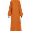 Orange Gold Open Front Abaya Dress_2