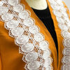 Orange Gold Open Front Abaya Dress_4