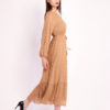 Boho Long Sleeve Pom Pom Maxi Dress-1