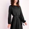 Boho Long Sleeve Pom Pom Maxi Dress-Black2